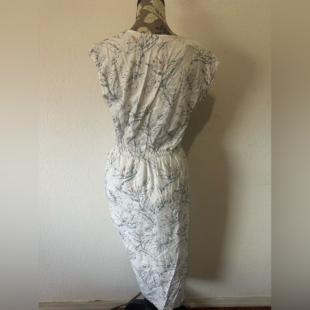Tavik Charlie Dress drawstring waist floral print on white - Small NWT - Picture 3 of 9